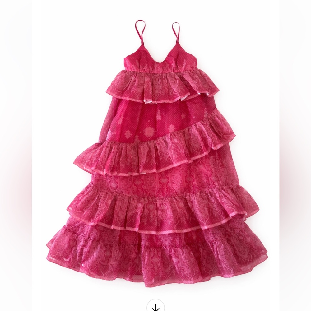 Anthropologie “Let Me Be” Sleeveless Sheer Tiered Midi Dress NWT - Picture 7 of 9
